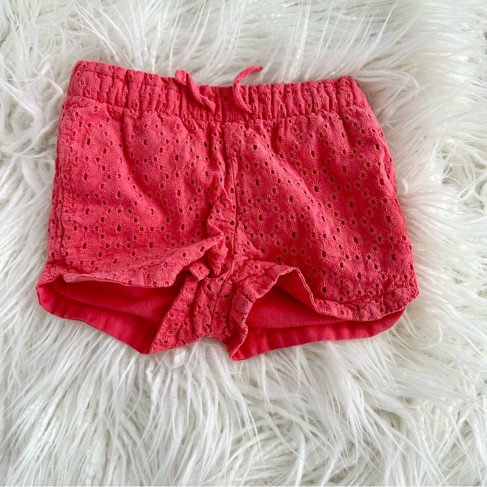 Cat & Jack Target Toddler Girls Pink Coral Eyelet Shorts Size 18m